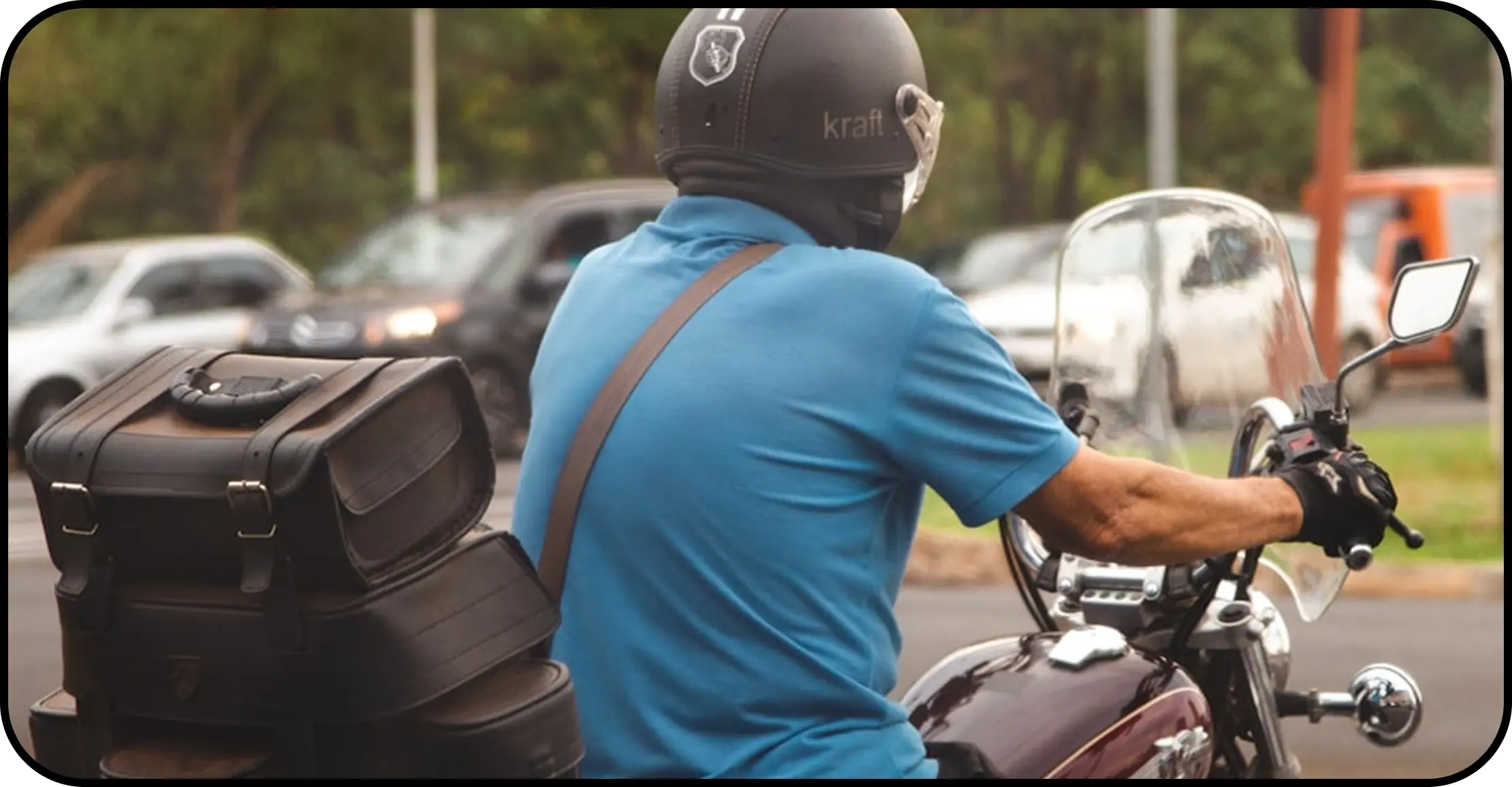 Rider on bike