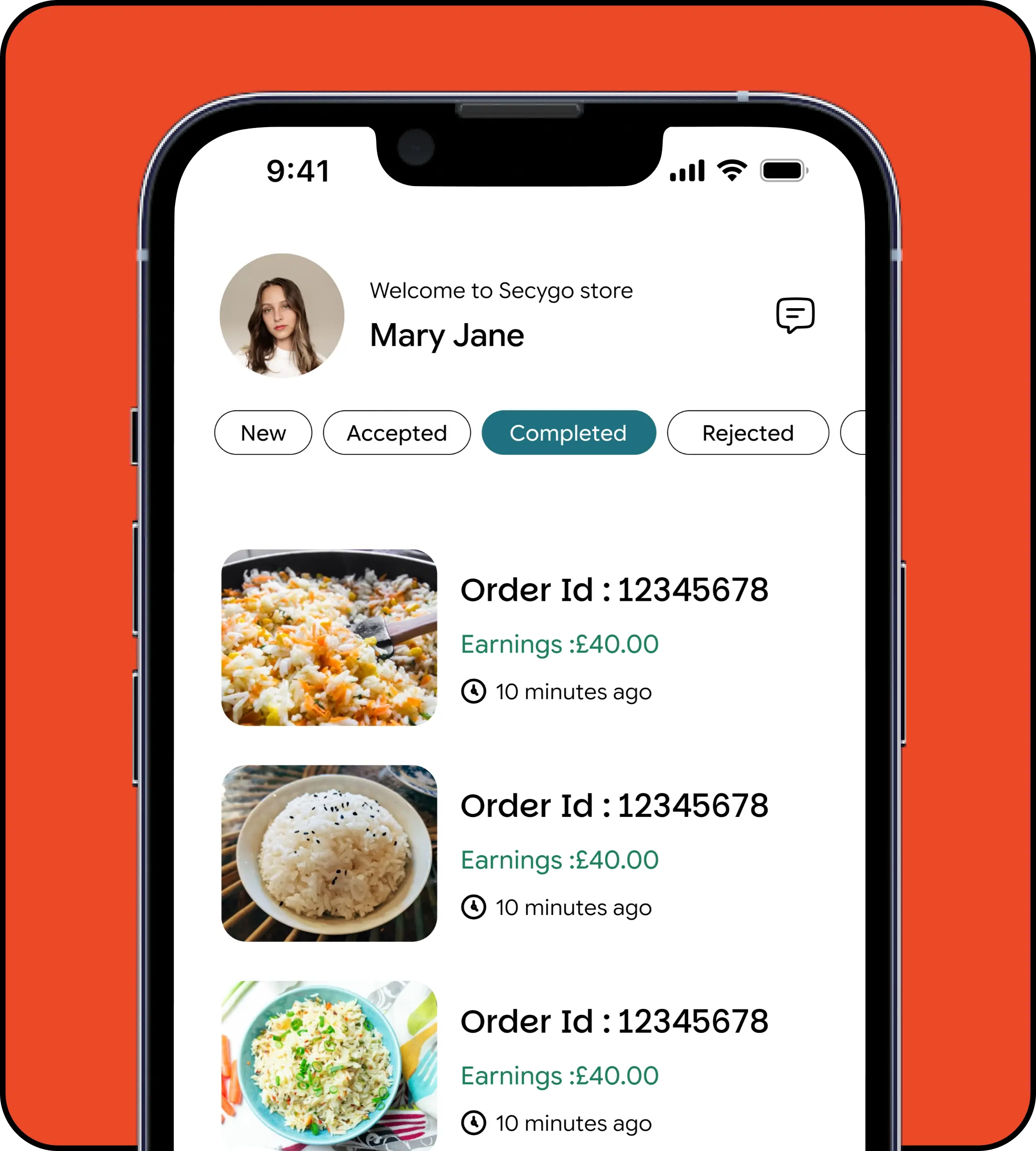 Vendor app screen